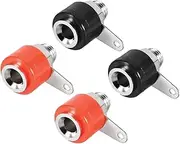XYWHPGV 2 Pairs Binding Post Terminal, M6 Thread Power Amplifier Speaker Connector, Banana Plug Socket 0.6-inch Length(b16de 1ff35 d8b6a 8e953 732a4 11ec5