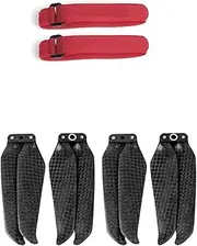 4 PCS 7238F Carbon Fiber Quick Release Foldable Propellers, for DJI, for Mavic Air 2 Drone Low Noise Propellers Parts Accessories Propeller Prop(4 PCS and Red)