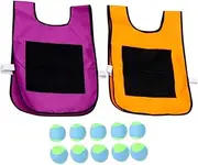 ERINGOGO 1 Set Sticky Vest for Ball Toss Outdoor Soft Games Foam Balls Dodgeballs Balls Self-Stick Vest Balls Tag Catch Orange