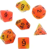 TOBBOMEY Night Light Dice Set 7pcs Multi-Sided Dices for Board Game Funny Dice Game Props for Party Office and Family Play