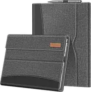 Fintie Case for 13 Inch Microsoft Surface Pro 8 (2021 Release) - Multiple Angle Viewing Portfolio Business Cover with Pocket and Stylus Holder, Compatible with Type Cover Keyboard, Gray