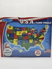 Melissa & Doug Floor Puzzle United States of America Map 51 Jumbo Piece USA