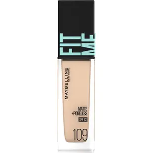 MAYBELLINE媚比琳FIT ME反孔特霧粉底液 SPF22 109