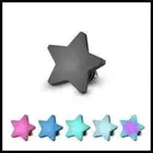 Titanium Anodized Over 316l Surgical Steel Internally Threaded Dermal Top Flat 1