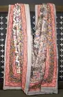 Indian Pure Cotton Reversible Quilt Hand-Block Printed Comforter AC Blanket