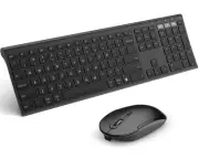 Bluetooth Keyboard Mouse, Multi-Device Wireless Keyboard and Mouse Combo, Dua...