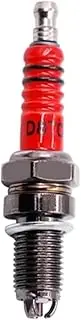 3 Compatible Electrode Spark Plugs Parts 90cc 110cc 125cc 50cc 70cc Motorcycle Burner Accessories Bent Beam Car(D8TC Red)