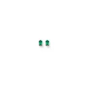 14k White Gold 5x3mm Oval Mount St. Helens Earrings