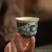 2pc Imitation Song Ru Kiln Tea Cup Fish Algae Pattern Mouth Cup Small Single Cup
