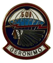 501st Army Airborne Motorcycle Hat Cap Lapel Pin M-157