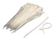 8 Inch Mount Head Screw Cable Wire Zip Tie 50 lbs Natural White 1000 Pack Lot
