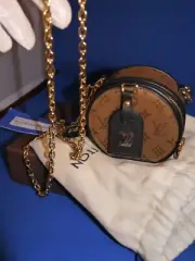 NEW AUTH LOUIS VUITTON Monogram Reverse Boite Chapeau Shoulder Bag Brown M68577