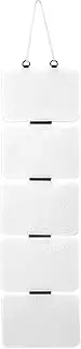 DNAMYJME Hanging Enamel Pin Display Panel Felt Lapel Pin Board Foldable Enamel Pin Organizer Hanging Earring Organizer with 5 Loose-Leaf Board Pieces for Jewelry Pins(White)