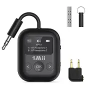 1Mii Bluetooth 5.3 Transmitter Receiver with OLED Display Dual-in-one Bluetooth