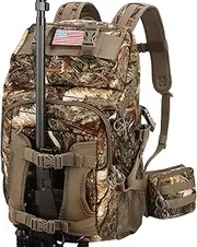 MoiShow Hunting Backpack, Hunting Pack with Rifle Holder, Hunting Backpacks for men, Hunting Bag with Waterproof Rain Cover