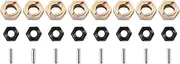 Modification Accessories 8Pcs Brass Hex Wheel Widening Adapter for 1/24 RC Crawler Car for FMS FCX24