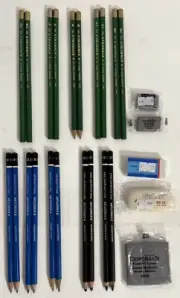Graphite Pencil Bundle #20 Staedtler Mars Lumograph, Lumograph Black, Kimberly