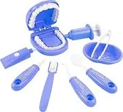 Dental Early Education Brushing Toys, YOUYA DENTAL 9Pcs/Set Children Role Play Toy Crocodile Early Education Cartoon Tooth Brushing Model Preschool Education Toy Dentist Game for Kids Classroom PURPLE