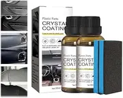 Crystal Coating for Car Plastic Parts (2 PCS), Car Plastic Plating Refurbishing Agent, Shaker Crystal Coat Restorer for DIY, Automotive,Easy to Use