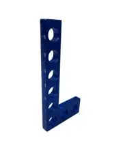 Small Mini Center Square Aluminum BLUE Precise Ruler 4”x2”
