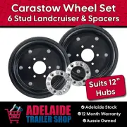 Adelaide Trailers 2x Carastow Caravan Stow Away Storage Wheel and Spacer Set ...