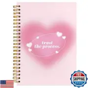 BearCake Trendy Y2K Pink Aura Preppy Notebook Journal, Trust the Process Insp