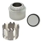 Reliable Stainless Steel Camping Stove with Fire Cover and Wind Shield