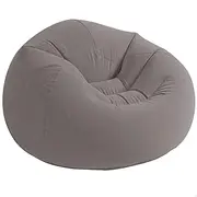 Intex 68579EP Beanless Bag Inflatable Lounge Chair: Corduroy Textured Flocking – Durable Vinyl – Folds Compactly – 220lb Weight Capacity – 45" x 45" x 28"