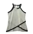 Nextmia Womens Contrast Trim Top Sleeveless Spandex Stretch White Tunic Size 16