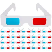 40 Pcs 3D Stereo Glasses Man Stereoscopic Paper Eyeglasses Movies
