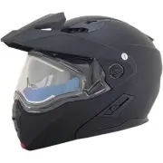 Afx FX-111DS Solid Helmet with Electric Shield (Large, Matte Black)