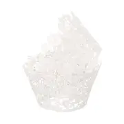 100 Pcs Cupcake Wrappers for Decoration White (Butterfly, Pearlescent Paper)