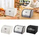 Metal Bread Box Bread Bin with Roll Lid for Entrance Baked Goods Bakery