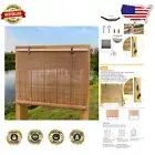 Elegant 32" W x 74" H Bamboo Curtains: Light Filtering Roller Blinds for Home