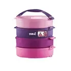 Tupperware LUNCH BOX Microwaveable Round Click To Go 4 IN 1 880ml