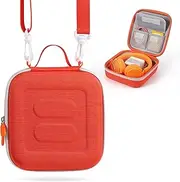 Travel Case for Yoto Mini (Edition 2024) EVA Holder with Adjustable Strap,Hard Travel Case (Orange)