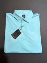 NWT MEN'S GREG NORMAN POLO, SIZE: L, COLOR: LIGHT BLUE (M5)
