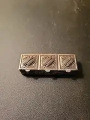Antique Silver Plated 3 Compartment Pillbox with Ears of Corn