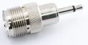 UHF Female to 3.5mm Male Plug Coax Connector Adapter - by W5SWL