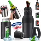 Beer Bottle Can Stubby Cooler w/Beer Opener Slim Can Cooler Beer Bottle Holder