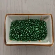 400pcs 3mm Emerald Green Glass Seed Beads Silver Lined AUS Free Postage s27B