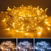 66FT 200 LED Christmas String Lights Fairy String Lights Plug in 11 Modes Tim...