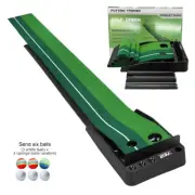 Golf Putting Mat Aid Rod Putter Trainer Indoor Putting Mat with Putter