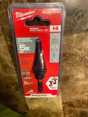 Milwaukee #4 Impact Step Drill Bit 48-89-9244 New In Pack
