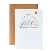 Connections from Hallmark Wedding Congratulations Card - Smiling Rainbows