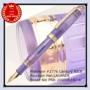 Platinum #3776 Century NICE Fountain Pen LAVANDE Broad Nib PNB-20000R#87-4 CBP