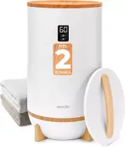 Single Touch Towel and Blanket Warmer with Fragrant Disc Holder and LED Ring Gra