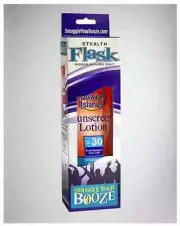 Smuggle Your Booze Hide Alcohol Flask Sunscreen Bottle Concert Festival Orange