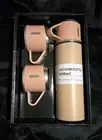 Vacuum Thermos Pink Flask Coffee Cup Set 304 Stainless Steel 3 Cups insulated
