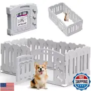 Zimoric Dog Playpen, Puppy Playpen for Small Dogs, Indoor Dog Play Pen with D